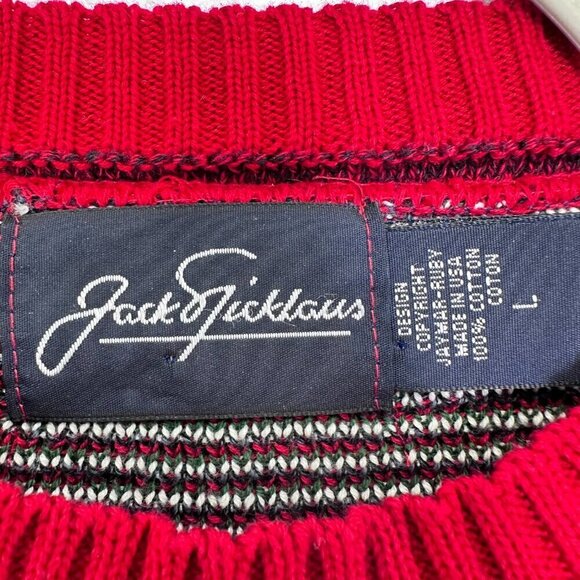 Vintage Jack Nicklaus Golf Sweater Graphic Knit Mens Size Large - Picture 3 of 3